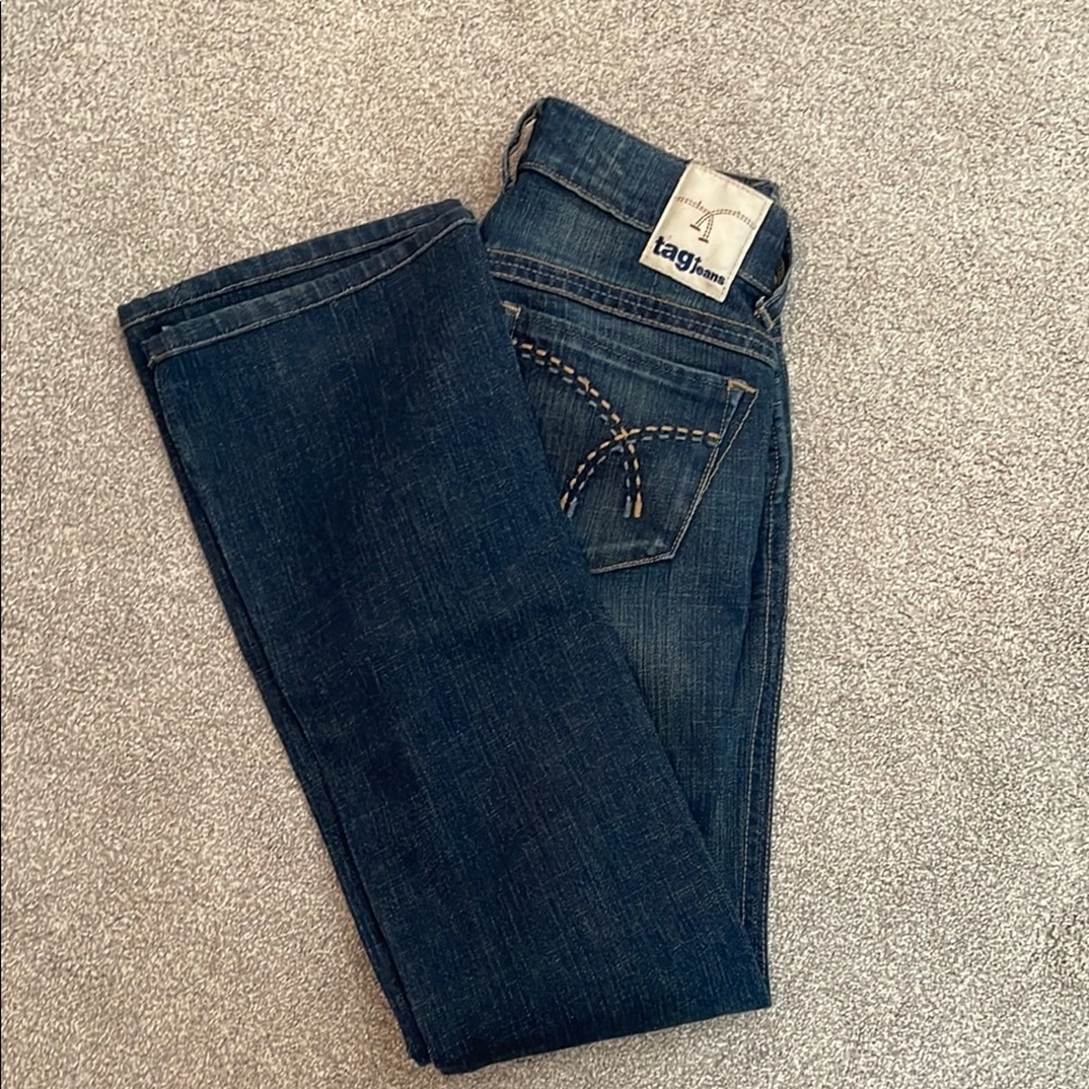 Tag Blue Boot Cut Jeans Classic Style